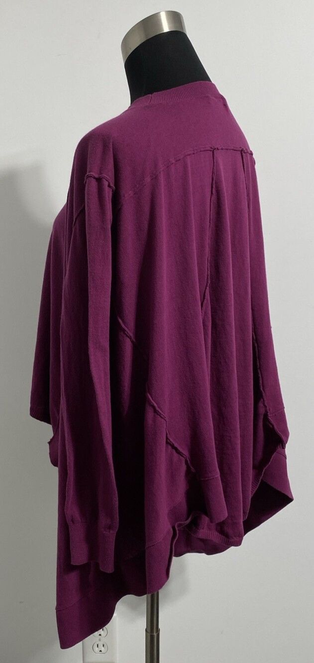Ruti Shirt Womens XS S French Plum Pink Sharkbite Asymmetric Flowy Chic Grown Up - Picture 5 of 9